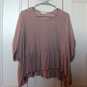 Woven Ruffle Top